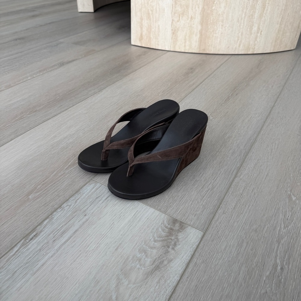 Tony Bianco Avanti Wedge Flip Flops Espresso